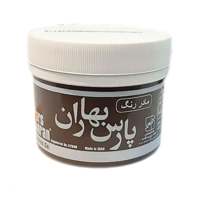 مادر رنگ پلاستیک پارس بهاران کد 8232 رنگ قهوه‌ای پارس وزن 250 گرم