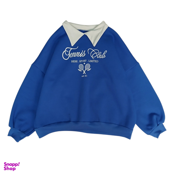 دورس یقه شکاری زنانه مدل TENNIS کد 2 رنگ آبی