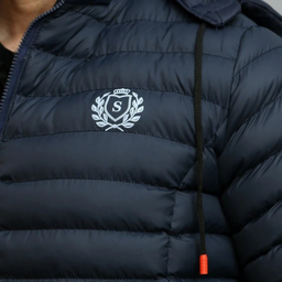 کاپشن مردانه سارزی طرح کلمبیا لوگو سفید رنگ سرمه ای