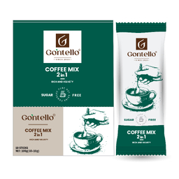 کافی میکس 2×1 بدون شکر رژیمی گونتلو بسته ۱۰ عددی