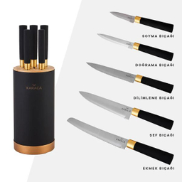 ست چاقو آشپزخانه 6 پارچه کاراجا مدل Woodland