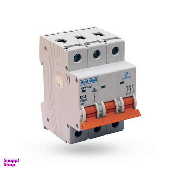 فیوز مینیاتوری سه فاز 63 آمپر پارس فانال مدل C63