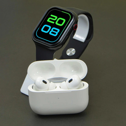 ساعت هوشمند ورنا مدل W46 max مجموعه ۷ بندی به همراه هندزفری بی سیم Airpod pro