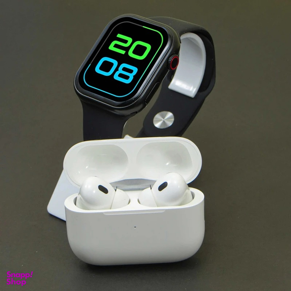 ساعت هوشمند ورنا مدل W46 max مجموعه ۷ بندی به همراه هندزفری بی سیم Airpod pro