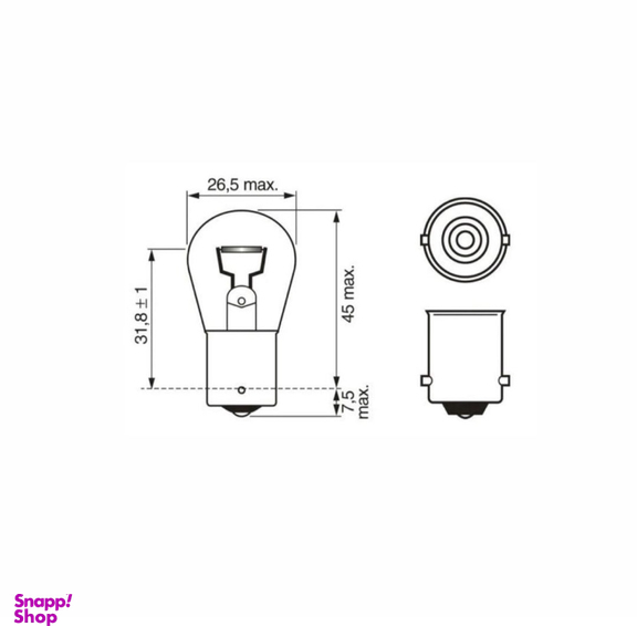 لامپ تک کنتاکت خودرو بوش کد P21W