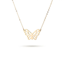 گردنبند طلا 18 عیار زنانه میلی گالری مدل طوق طرح پروانه کد MT1013