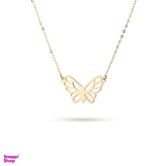 گردنبند طلا 18 عیار زنانه میلی گالری مدل طوق طرح پروانه کد MT1013