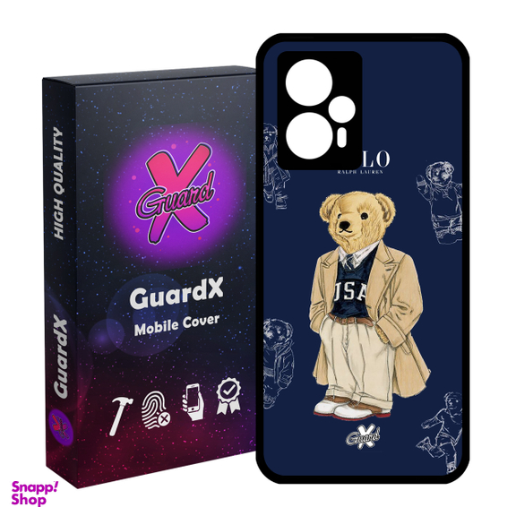کاور موبایل گارد ایکس طرح خرس مدل Glass10427 مناسب شیائومی Poco F5/Redmi Note 12 Turbo