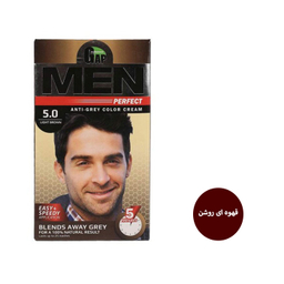 کیت رنگ مو مردانه گپ سری Men Perfect شماره 5.0 رنگ قهوه ای روشن حجم 50 میلی لیتر