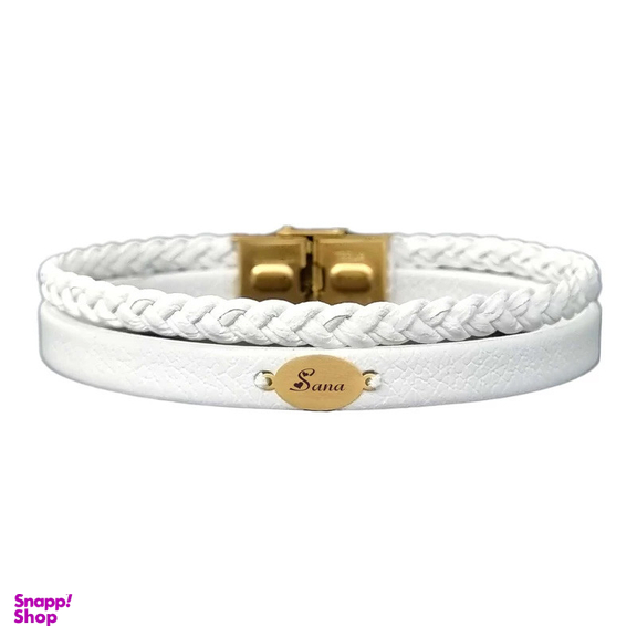 دستبند طلا 18 عیار زنانه وی وی گلد گالری مدل اسم ثنا کد WS2245