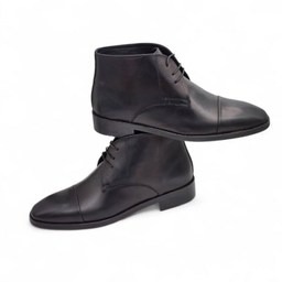 نیم بوت مردانه چرم ریباری مدل Z25 رنگ مشکی