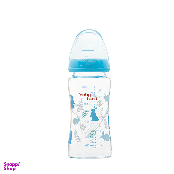 شیشه شیر بیبی لند مدل دسته دار کد 491 گنجایش 240 میلی لیتر