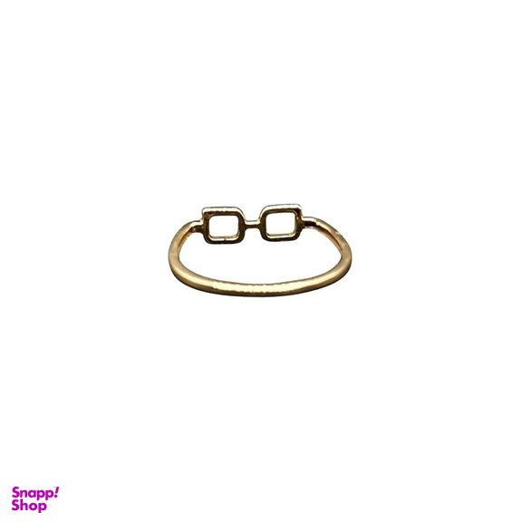 انگشتر طلا 750 عیار زنانه مینیمال مدل عینک کد 039