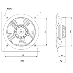 هواکش آکسیال دمنده طرح آلمان کد VIF-20V2S