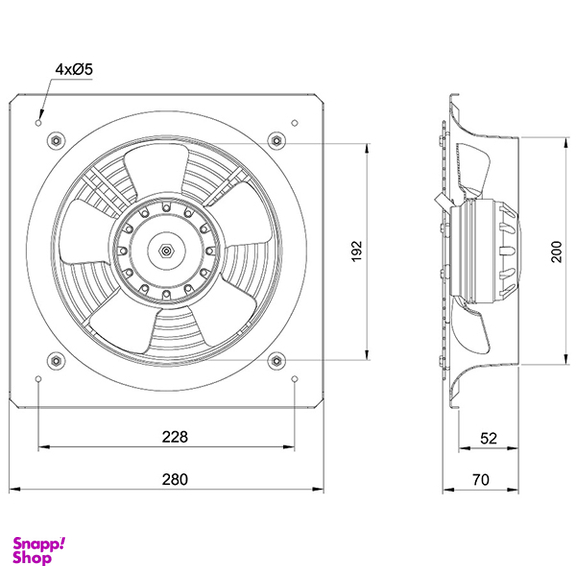 هواکش آکسیال دمنده طرح آلمان کد VIF-20V2S