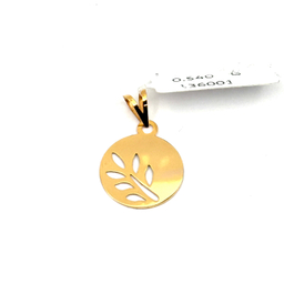 پلاک گردنبند طلا 18 عیار زنانه مدل برگ کد 4123