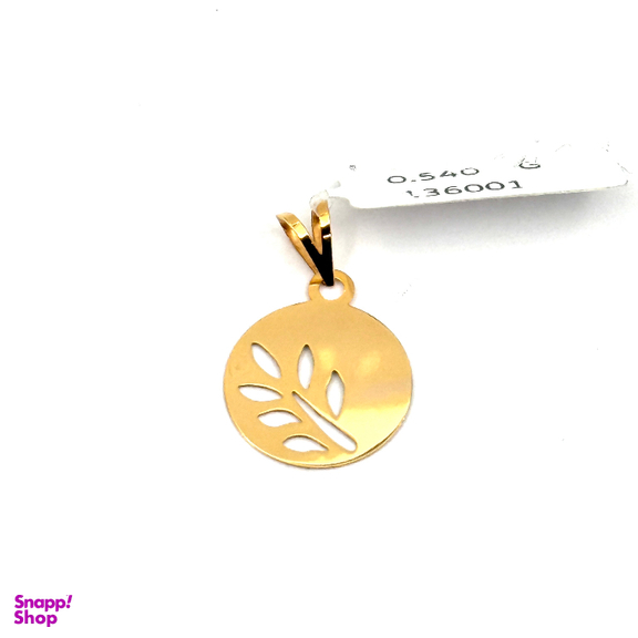 پلاک گردنبند طلا 18 عیار زنانه مدل برگ کد 4123