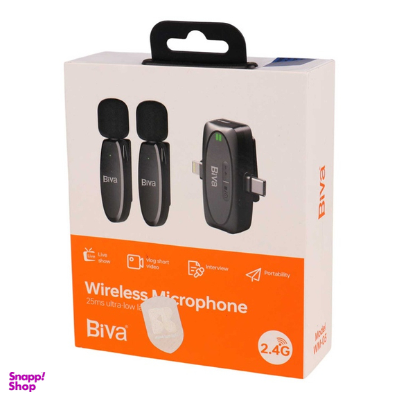 میکروفون بی سیم یقه ای بیوا مدل WM-03