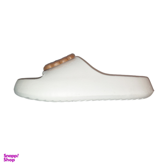 دمپایی زنانه مدل بيسکوئيتی رنگ سفید