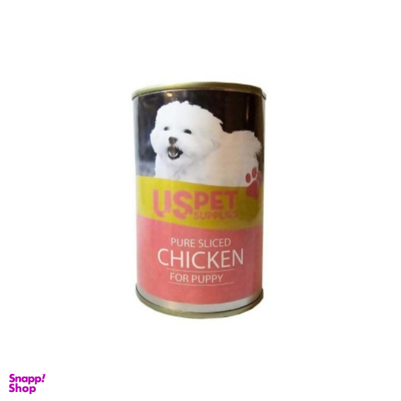 کنسرو غذای سگ پاپی یو اس پت مدل نچرال طعم مرغ وزن 400 گرم