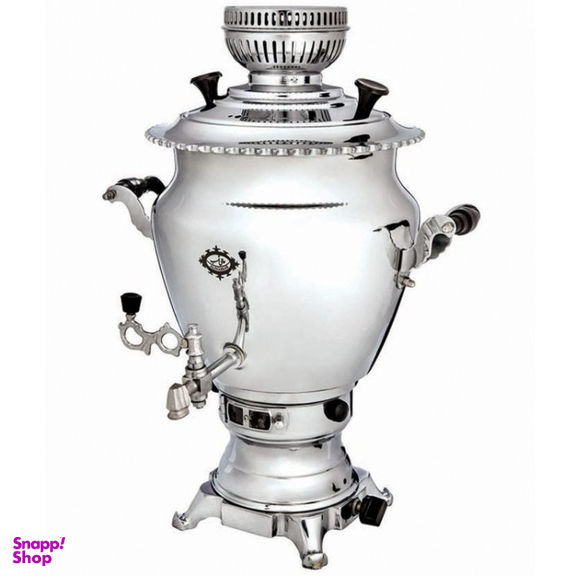 سماور گازی عالی نسب مدل گنجینه سیمین ظرفیت 6 لیتر