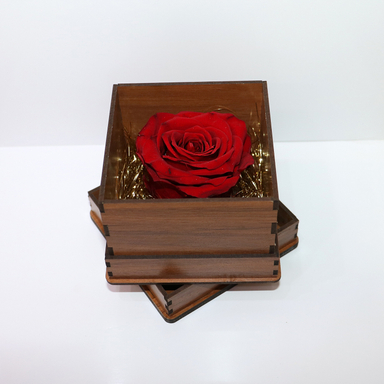 جعبه گل رز جاودان قرمز مدل Roselle