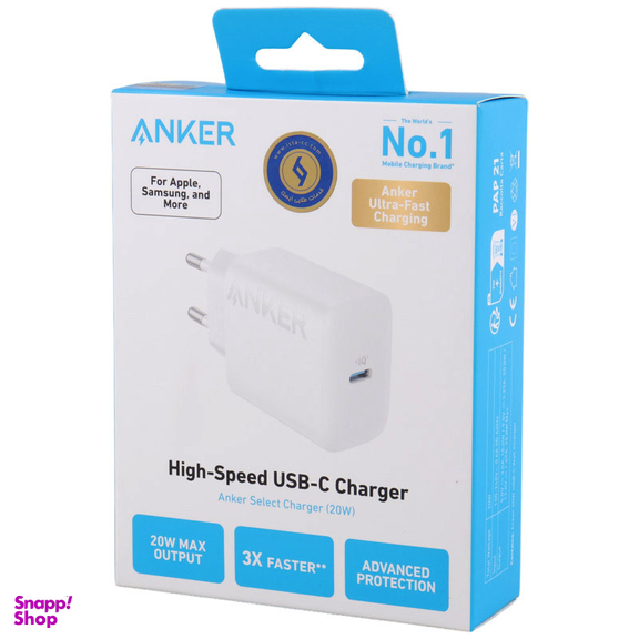 شارژر دیواری فست شارژ انکر مدل Select Charger A2347 3A 20W