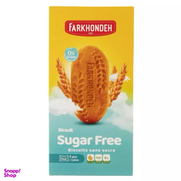 بیسکویت بدون قند فرخنده وزن 195 گرم