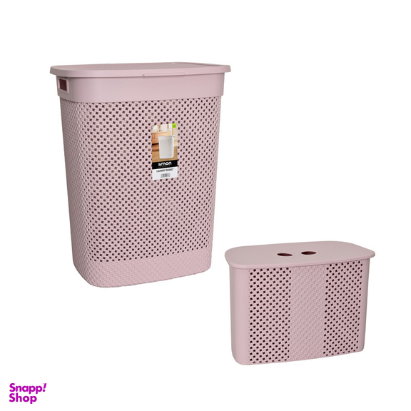 سبد رخت چرک لیمون کد 2136 مجموعه 2 عددی