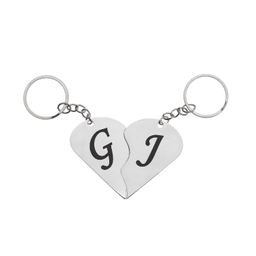 جاکلیدی گیلواره زراوشان مدل قلب دو تکه حرف G J