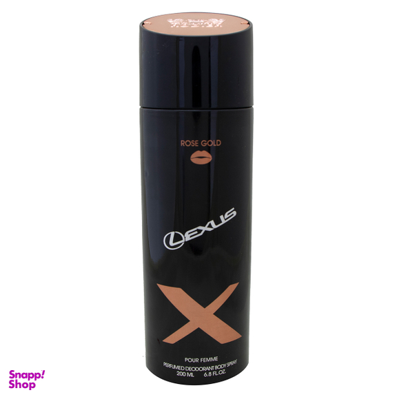 اسپری بدن زنانه رودیر مدل LEXUS ROSE حجم 200 میلی لیتر