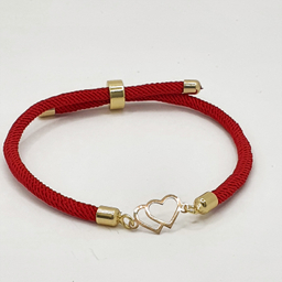 دستبند طلا 18 عیار زنانه مستر طلا طرح قلب کد h81770