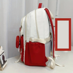 کوله پشتی مدرسه مدل فانتزی جیب ایموجی کد 8809
