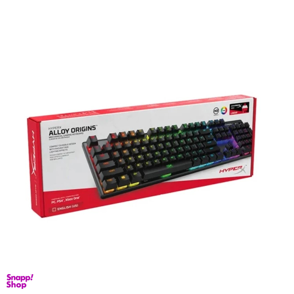 کیبورد باسیم مخصوص بازی هایپرایکس مدل HyperX Alloy Origins Full Size