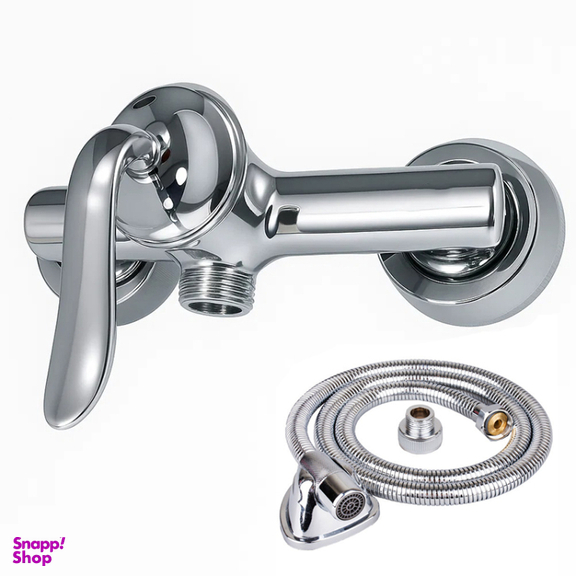 شیر توالت اهرمی اندیکا مدل نیکا کد N2 به همراه شلنگ