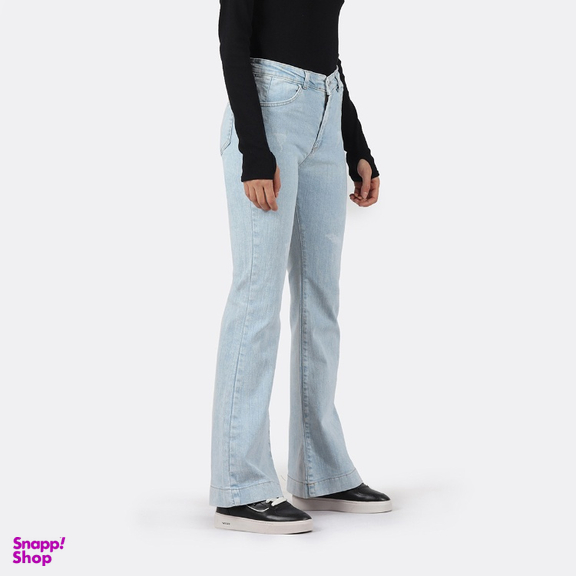 شلوار جین زنانه کد 596 رنگ آبی روشن