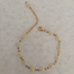 نیم ست زیور زنانه مدل بابونه استیل