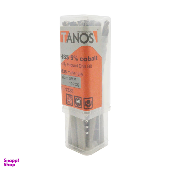 مته کبالت تانوس مدل YP-HSS-SIZE5 سایز 5 میلی متر مجموعه 10 عددی