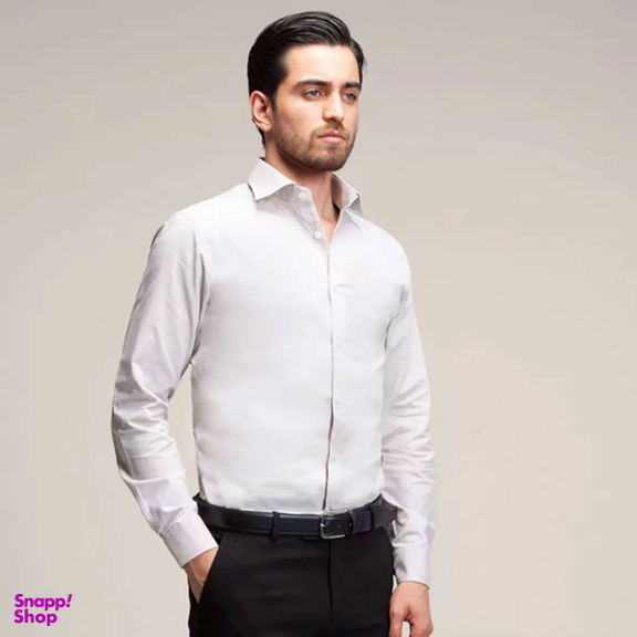 پیراهن مردانه آستین بلند ساده ست من کد PN100 رنگ کرم