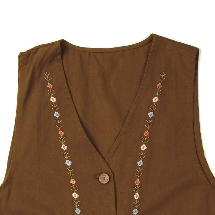 جلیقه رسمی زنانه مدل 66 رنگ قهوه ای