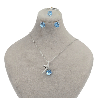 سرویس نقره زنانه طرح Swarovski کد DD777