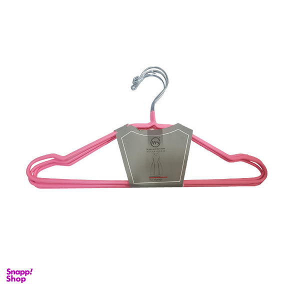 چوب لباسی دبلیو اس مدل روکشدار مجموعه 5 عددی