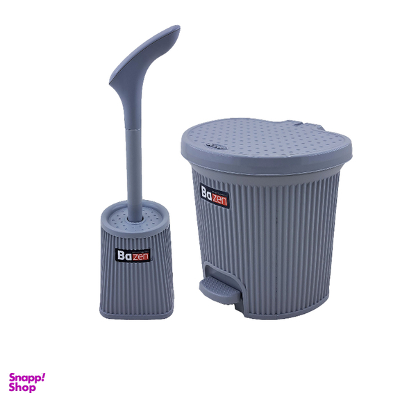 ست سطل زباله و فرچه بازن مدل گرافیک