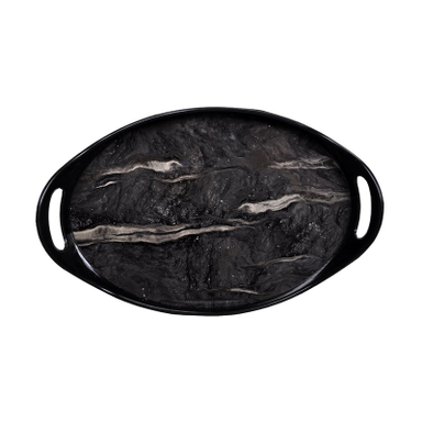 سینی مدل مرمر بیضی دسته دار کد 3