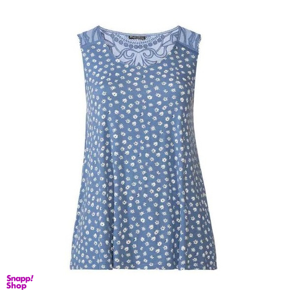 تاپ زنانه اسمارا کد 78546 مدل دانتل رنگ آبی