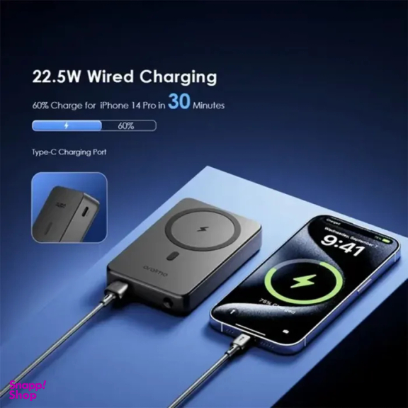 پاوربانک مغناطیسی اورایمو مدل MagPower 15 ظرفیت 10000 میلی آمپر ساعت