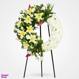 تاج گل طبیعی گل بازار مدل حلقه ای گلرو