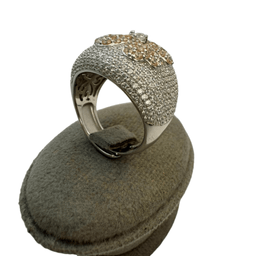 انگشتر نقره 925 عیار زنانه طرح نگین گل زرد کد RNGF 1118