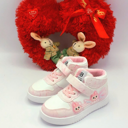 نیم بوت دخترانه مدل RO10218 رنگ سفید صورتی