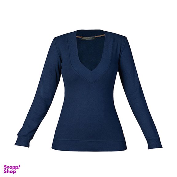 بلوز تریکو آستین بلند زنانه برنس مدل ستیلا رنگ سرمه ای